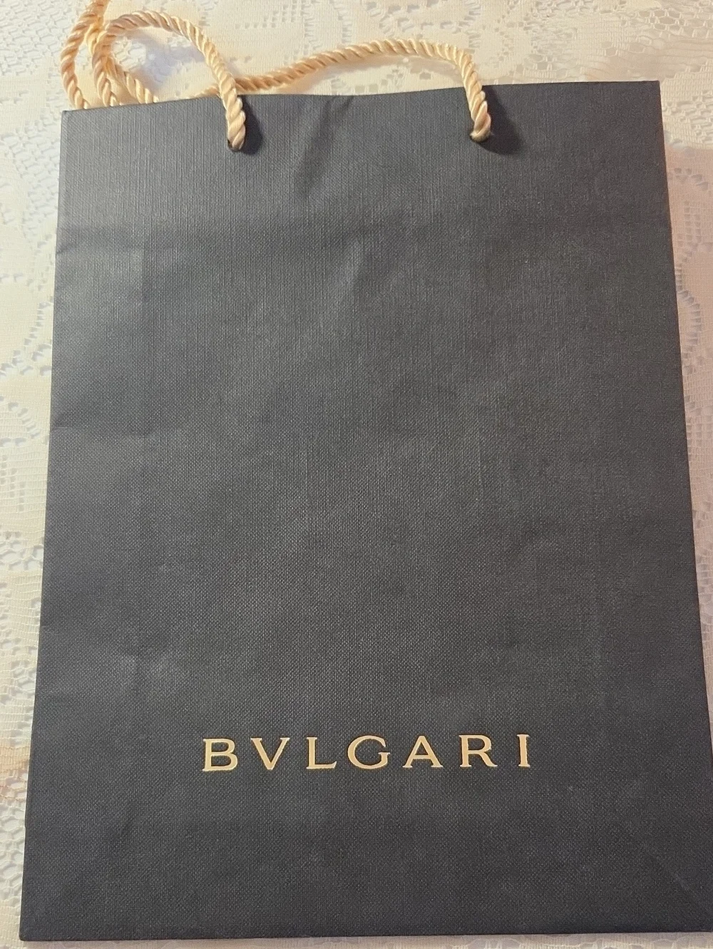 Bulgari Black and Gold Gift Bag